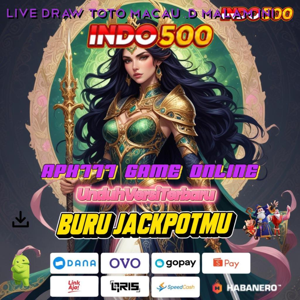 Live Draw Toto Macau 4d Malam Ini